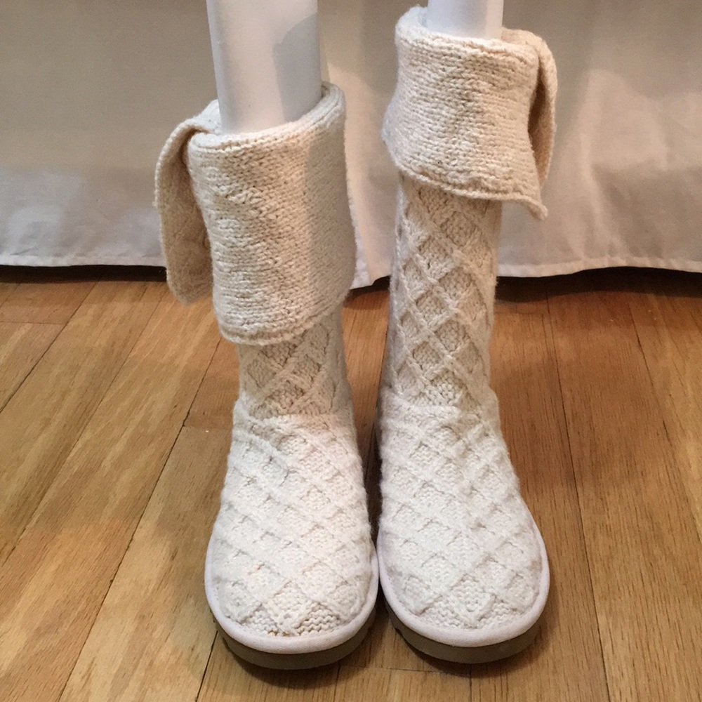 UGG Cream Knit Boots
